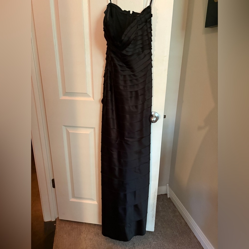 BCBGMaxAzria Strapless Black Gown